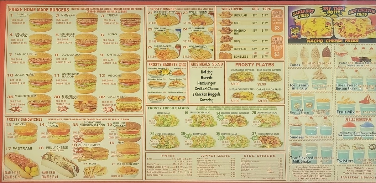 Frosty King Menu - Image 1